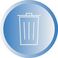 Beautiful Dustbin Line Vector Icon