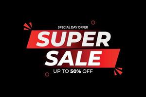 Special Day Offer Super Sale Vector design.