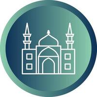 Beautiful mosque Vector line icon