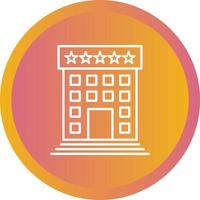 Beautiful Five Star hotel Vector line icon