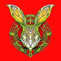 Hand drawn happy chinese new year 2023 year of the rabbit vector