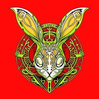 Hand drawn happy chinese new year 2023 year of the rabbit vector