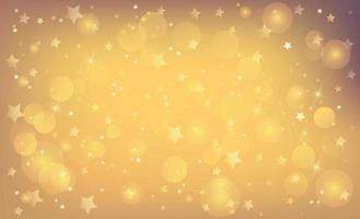 Magic gold background in sparkling stars. vector