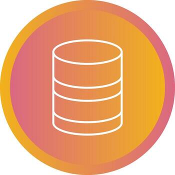 hermoso icono de línea de vector de base de datos