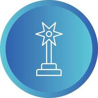 Beautiful Award Line Vector Icon