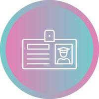 Beautiful ID Card Line Vector Icon