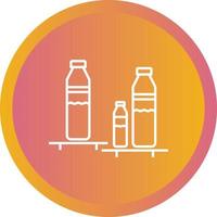 Beautiful Bottles Shelf Line Vector Icon