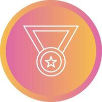 Beautiful Medal Line Vector Icon