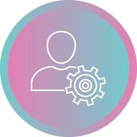 Beautiful Profile Settings Line Vector Icon