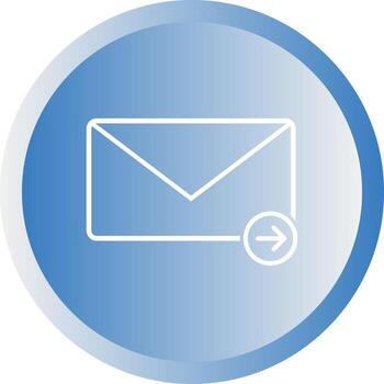 hermoso icono de vector de línea de mensaje de envío