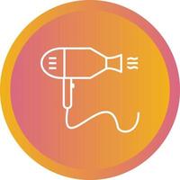 Beautiful Hair Dryer Line Vector Icon