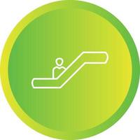 Beautiful escalator Line Vector Icon