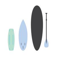 Vector flat cartoon colored of different boards