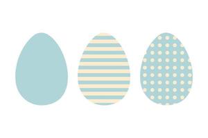 colección de huevos de pascua en estilo retro de 1960. perfecto para pegatinas, tarjetas, impresión. vector