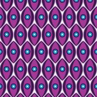 Purple Geometric Psychadelic Retro Pattern vector