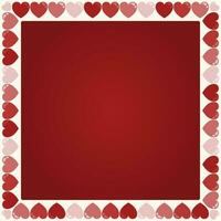 Heart Frame vector illustration Valentines Day background