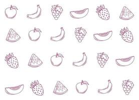 fondo de frutas la ilustración vector