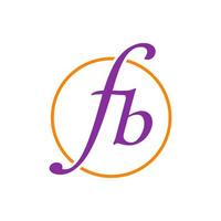 diseño de logotipo de letra fb creativo y minimalista con letras f y b, monograma fb vector