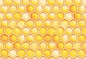 Design wallpaper. Hexagon pattern. Honeycomb pattern on yellow background. Seamless vector texture.