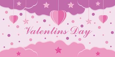 Valentine's day celebration background full of love vector