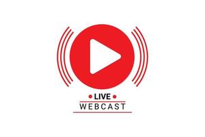 Live webcast logo and  Vector icon Element.