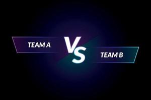 Team A vs Team A competition table background vector