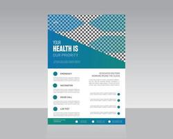 Medical or Health Care Flyer Template Design vector