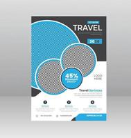 Tours or Travel Flyer Template Design vector