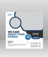 Medical Social Media template design vector