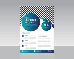 Medical or Health Care Flyer Template Design vector