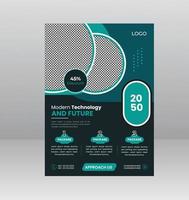 Technology Flyer Template Design vector