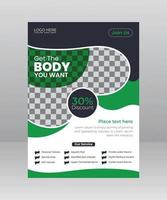 Gym And Fitness Flyer Template Design vector