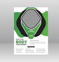 Gym And Fitness Flyer Template Design vector