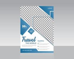 Travel or Tours Flyer Template Design vector