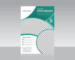 Delicious Food Flyer Template Design vector