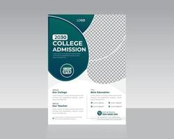 school Collage Flyer Template Design vector