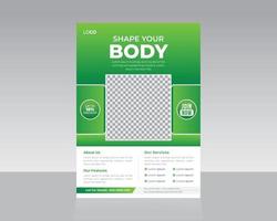 Gym Or Fitness Flyer Template Design vector