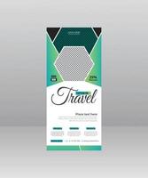 banner enrollable de tours y viajes vector