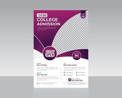 school Collage Flyer Template Design vector