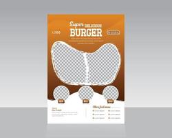 Delicious Food Flyer Template Design vector