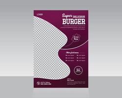 Delicious Food Flyer Template Design vector