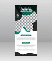 Corporate or Business Roll Up Banner Template Design vector