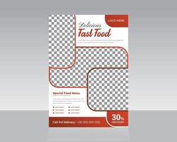 Delicious Food Flyer Template Design vector