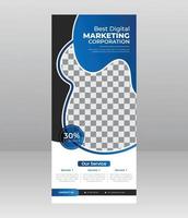 Corporate or Business Roll Up Banner Template Design vector