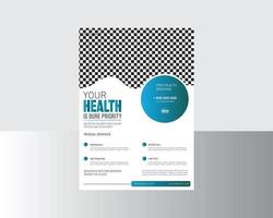 Medical Or Healthcare Flyer Template Design vector