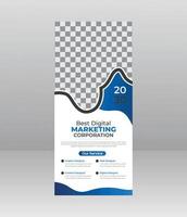 Corporate or Business Roll Up Banner Template Design vector