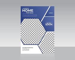 Real Estate Flyer Template Design vector