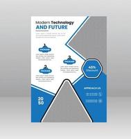 Technology Flyer Template Design vector