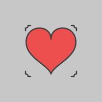 corazones juego de naipes concepto vector simple icono rojo
