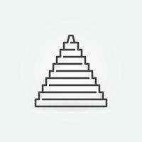 pirámide egipcia vector concepto contorno geométrico mínimo icono